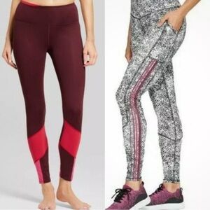 Set Lot of 2 C9 Champion and Joy Lab Leggings High Waisted Athletic Workout Smal